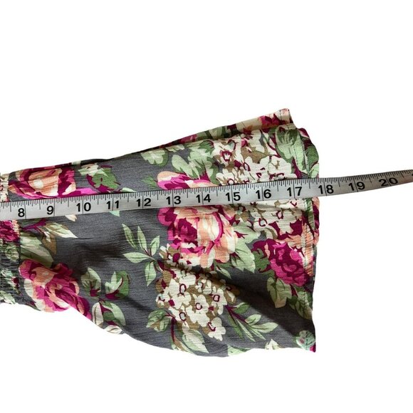 Umgee Women's Grey Floral Mid Dress - Picture 5 of 7